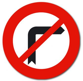 Prohibido girar a la derecha