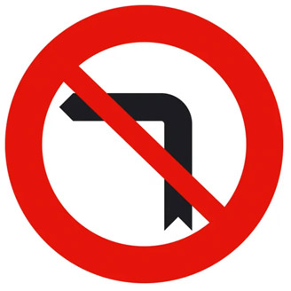 prohibido girar a la izquierda